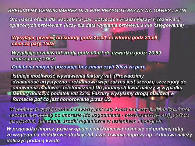 letni cennik - KaroPub