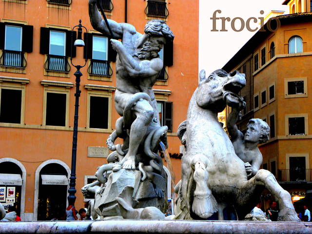 Plac Navona. Fragment fontanny - frocio