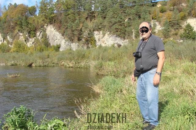 Nad Sanem pod skałkami w Myczkowcach - dziadekh