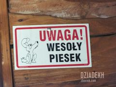 Taką tabliczkę widziałem pierwszy raz.