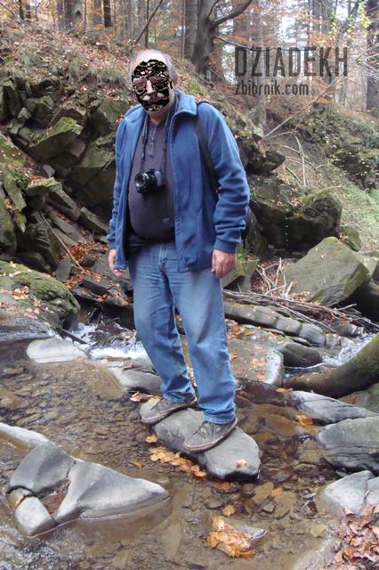 Spacer po kamieniach nad wodospadem - dziadekh