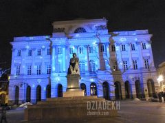 Kopernik wśród gwiazd na Pałacu Staszica