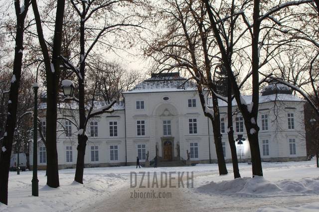 Pałacyk w zimowej scenerii - dziadekh