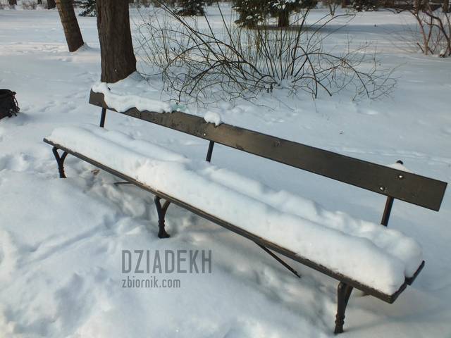 Tak wyściełane ławeczki tylko zimą - dziadekh