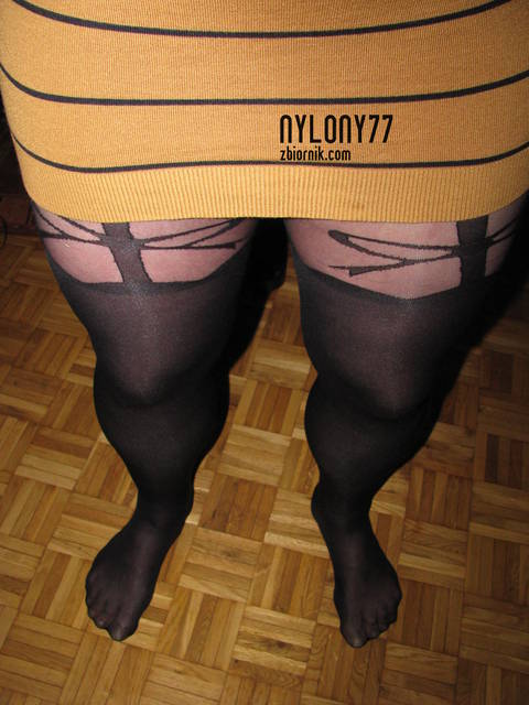 i jeszcze raz czarne w zestawie z inną sukieneczką;) - nylony77