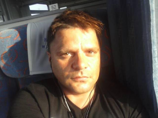 me in train to warsaw - spanishman