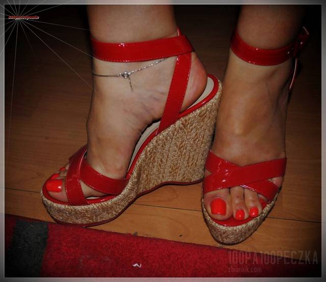 Czerwone Koturny 21 - 100pa100peczka