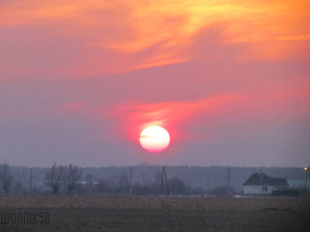 styczniowy zachód słońca - wodnik50