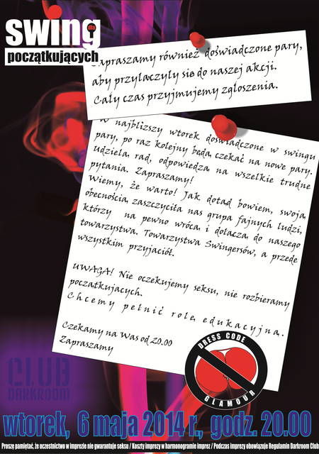 Wtorek, 6 maja 2014 r. - Swing dla początkujących - DARKROOM24