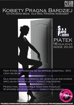 Piątek, 16 maja 2014 r. - Sex Party