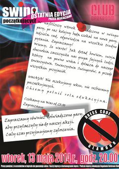 Wtorek, 13 maja 2014 r. - Swing dla początkujących