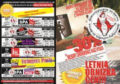 rozkład jazdy DARKROOM CLUB 26.05.2014 r. - 01.06.2014 r.