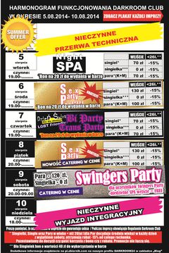 Harmonogram 5-10 sierpnia 2014