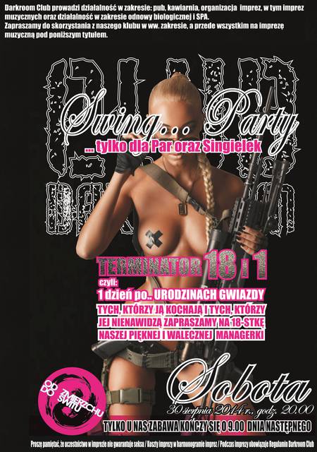 Sobota, 30 sierpnia 2014 r. - Swing... Party - DARKROOM24