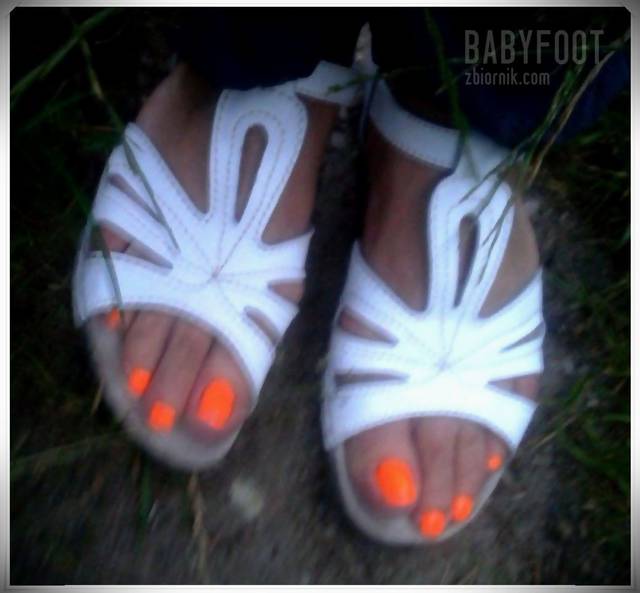 Białe cichobiegi - Babyfoot