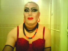 Łysa Suka do latex-gumowej maski z otworem na usta💋