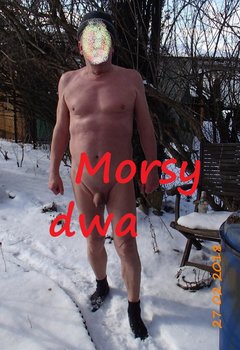 Po kulaniu się w śniegu.