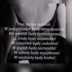 mój tygodniowy plan:)