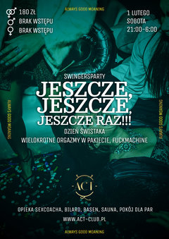 1 LUTEGO 2020 - WIELOKROTNY ORGAZM - Swingersparty