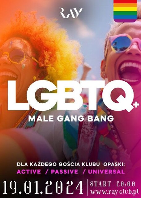 19.01.2024r. PIĄTEK - LGBTQ+ BI SEX PARTY - MALE GANG BANG - 20 - RayClub