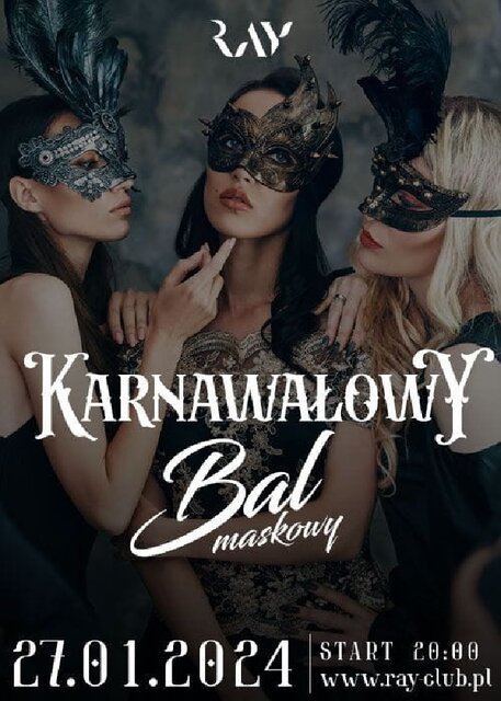 27.01.2024r. SOBOTA - KARNAWAŁOWY BAL MASKOWY - SEX PARTY - 20: - RayClub