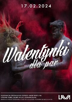 17.02.2024r. SOBOTA - WALENTYNKI TYLKO DLA PAR - 20:00 - 04:00