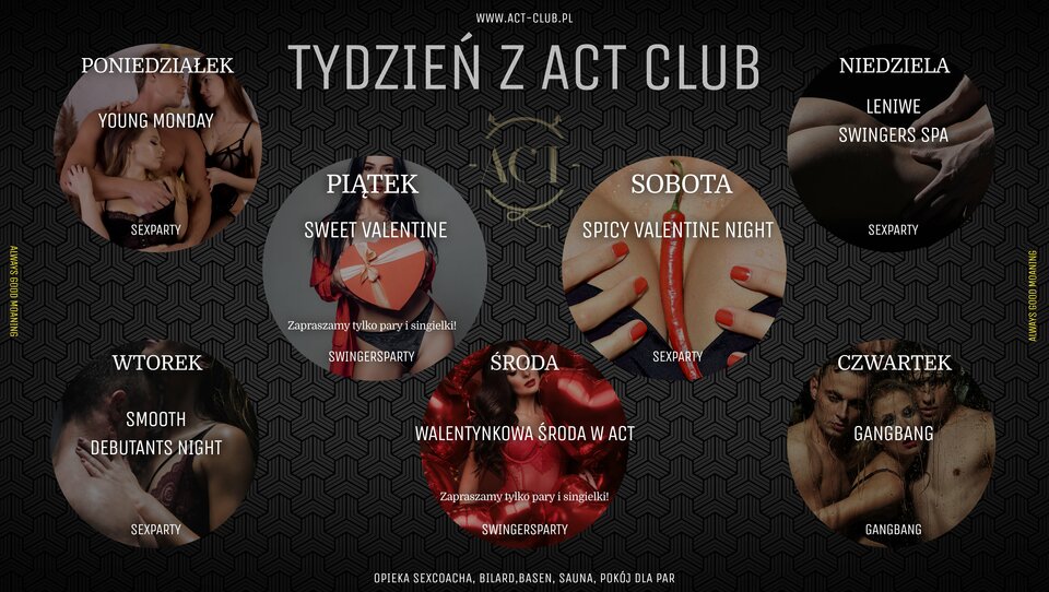 ROZKŁAD TYGODNIA - ACTSwingersClubWarszawa