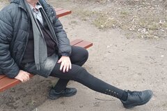 W parku.... W mini i w legginsach 👄👙😎