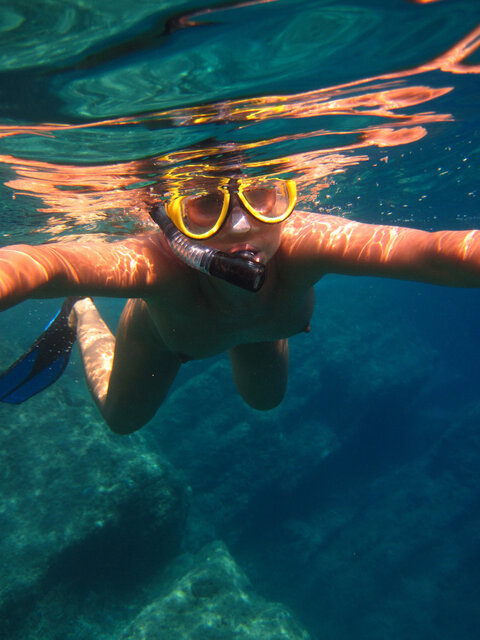 Podwodny świat. Nagość to wolność. - Seashells