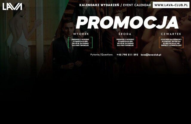 PROMOCJE WTOREK ŚRODA CZWARTEK - LavaClub